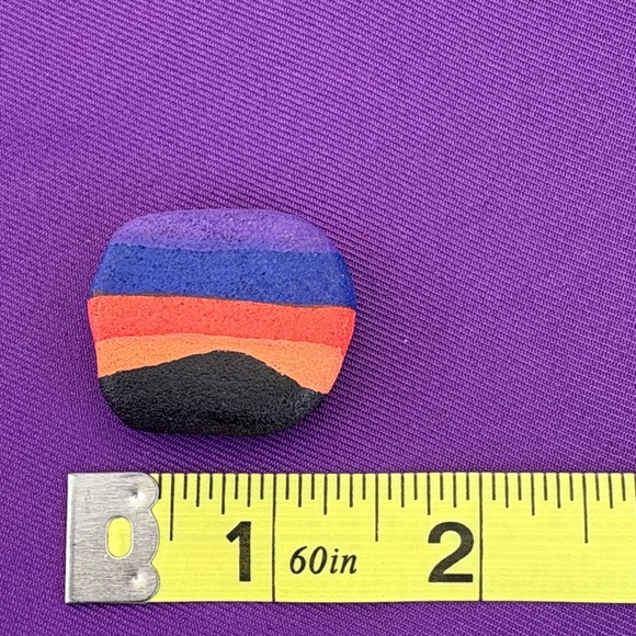 3/$12 Hand Painted Stone - Cactus Desert - Picture 4 of 5